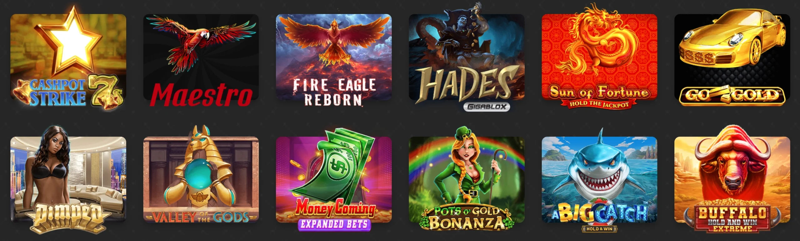 Capture d'écran de l'interface du lobby Winoui montrant les catégories de jeux et les promotions en avant.